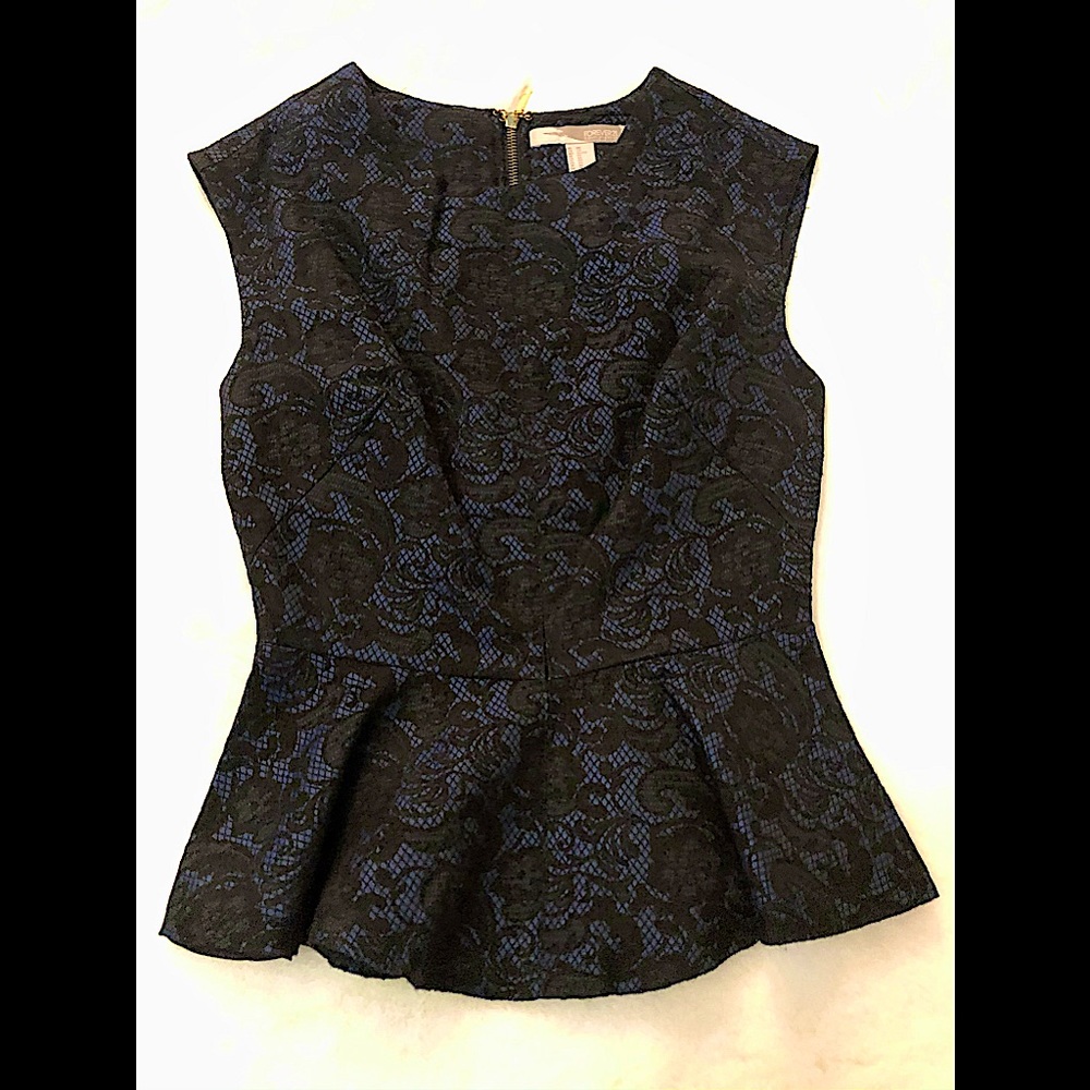 Forever 21 Navy blue with lace blouse